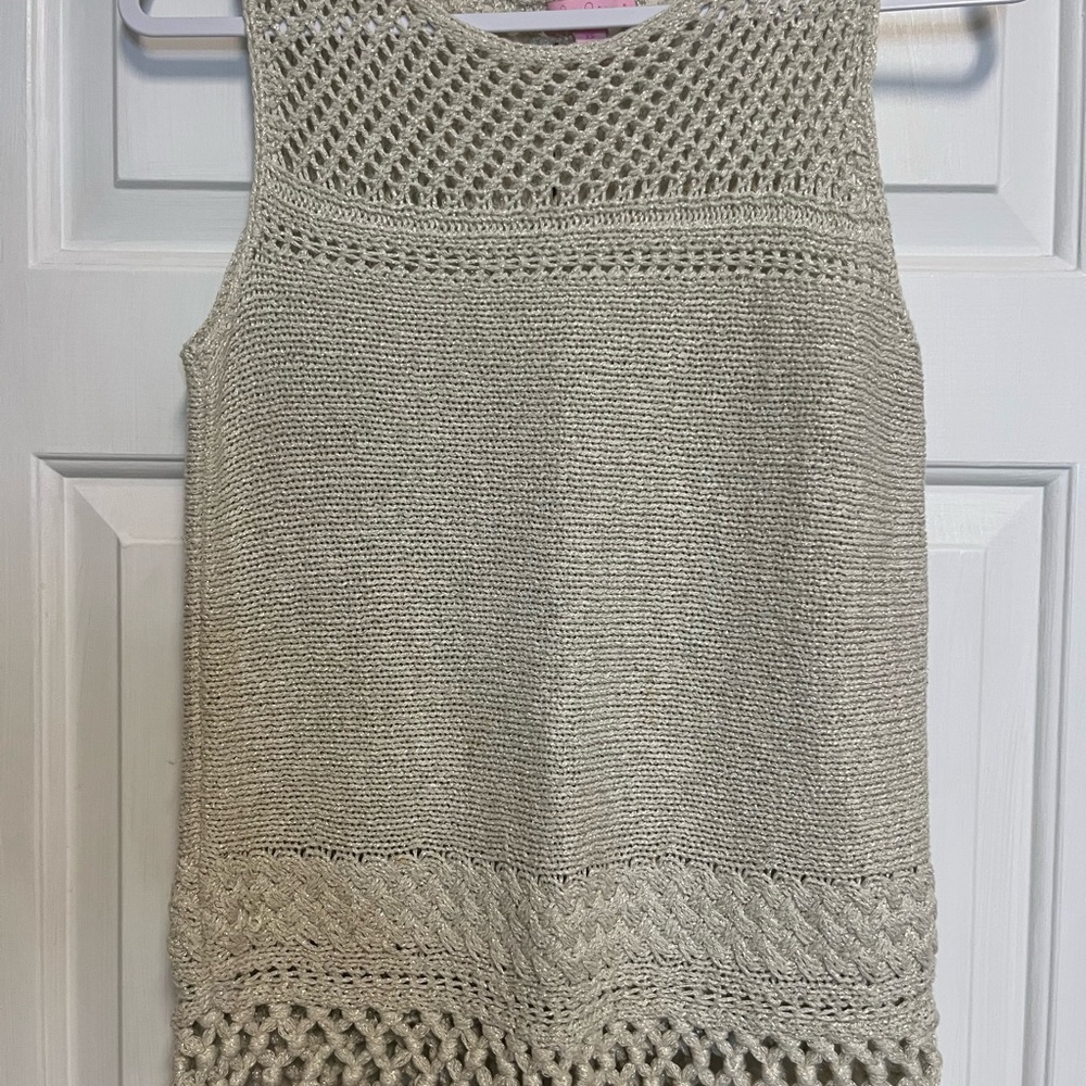 Lilly Pulitzer Gold Metallic Sweater Size XS